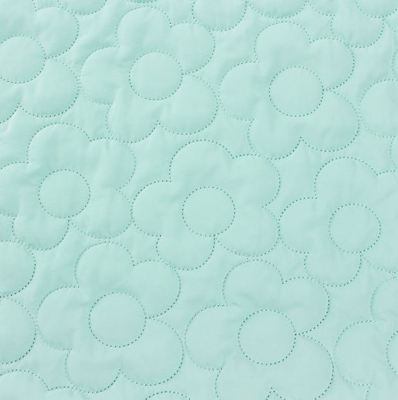 Embroidered Textured quilted padded fabric by the yard