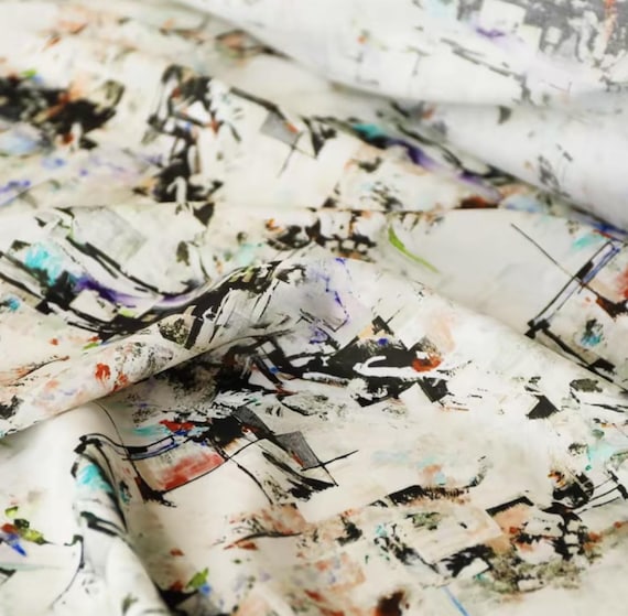 Print Tencel Linen fabric by the yard