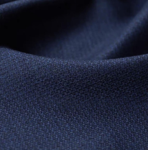 Blue Wool fabric by the yard