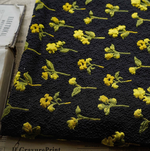 Jacquard brocade fabric by the yard