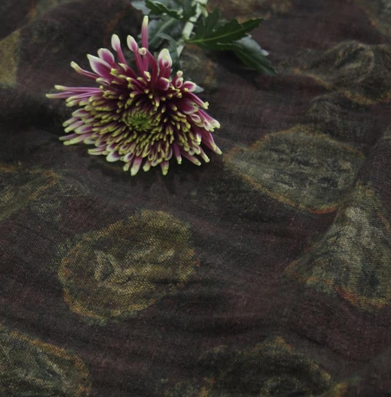 Print linen fabric by the yard