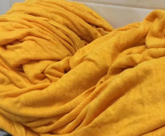 Knit linen jersey fabric by the yard