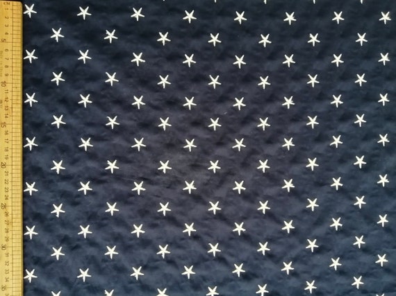 Stars Embroidery cotton fabric By the yard