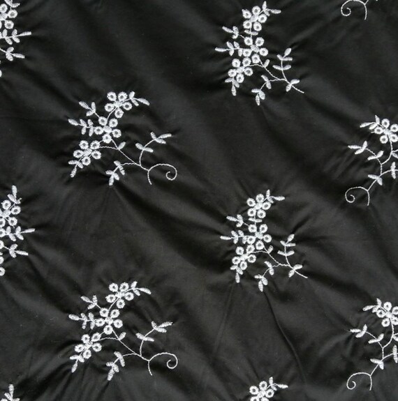 Embroidery cotton fabric By the yard