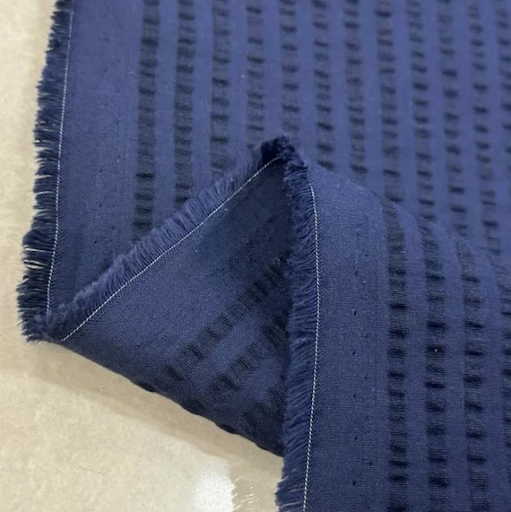 Textured cotton fabric by the yard