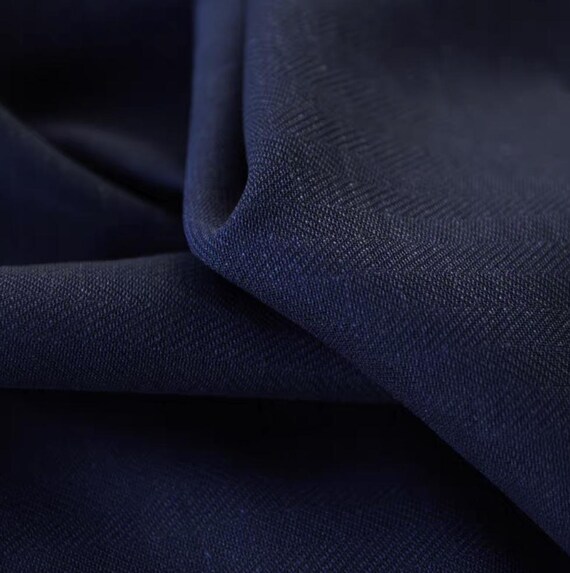 Herringbone Wool Linen Fabric by the yard
