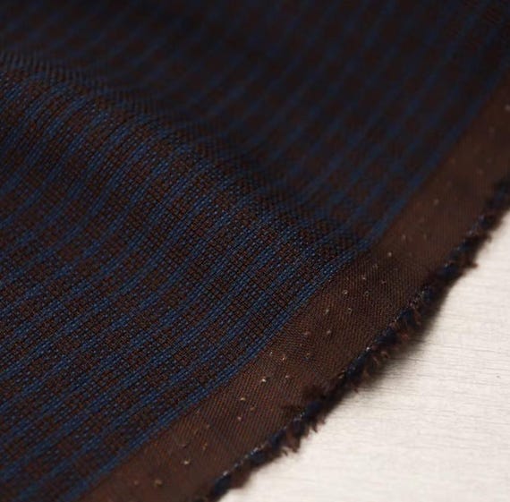 Plaid Triacetate fabric by the yard