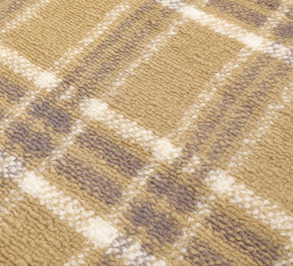 Plaid Knit wool fabric by the yard