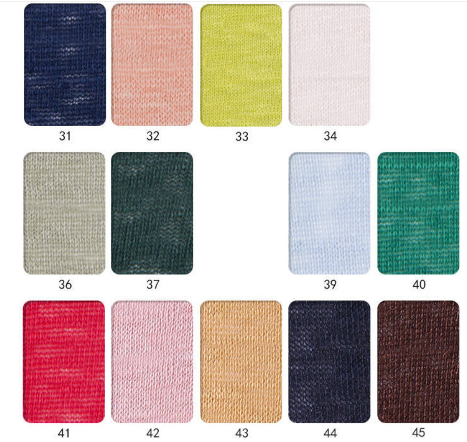 Multi Color Options Knit Linen Jersey Fabric by the Yard Etsy
