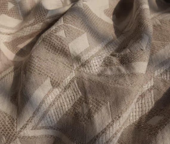 Extra Wide Jacquard Linen Fabric by the yard - 280cm Wide