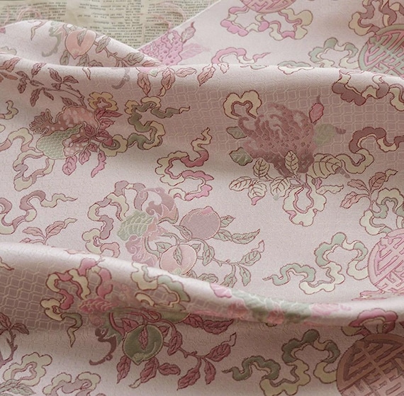 Jacquard brocade fabric by the yard