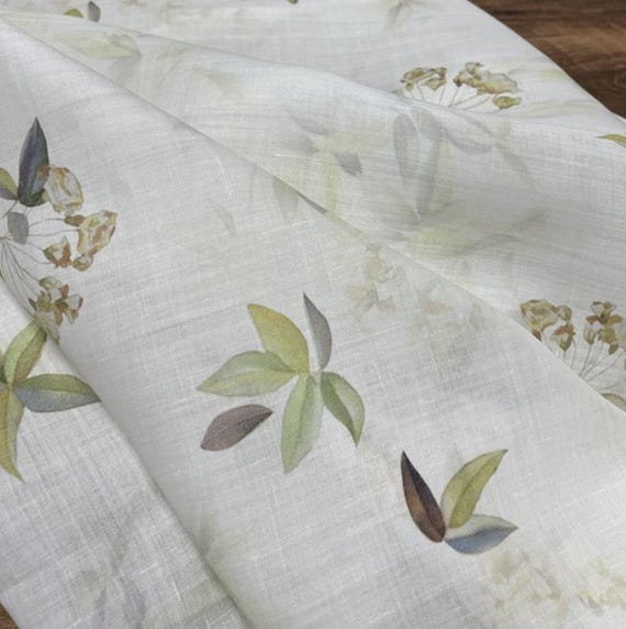 Print ramie fabric by the yard for blouses, dresses,  skirts, clothes fabric