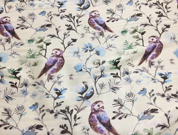 Print Silk linen fabric by the yard