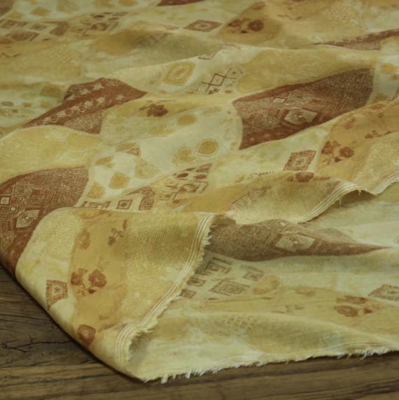 Print cupra fabric, Floral cupro fabric by the yard