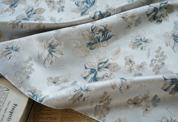 Jacquard brocade fabric by the yard