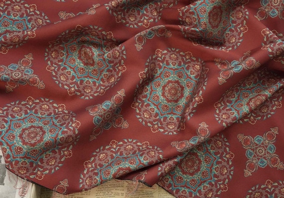 Jacquard brocade fabric by the yard