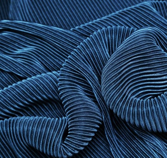 Textured crinkled fabric by the yard