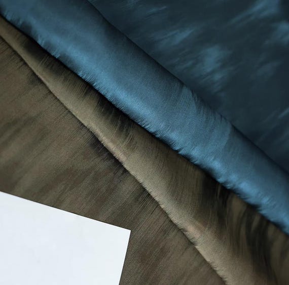 Reversible silk fabric by the yard