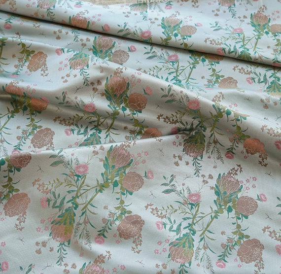 Jacquard brocade fabric by the yard
