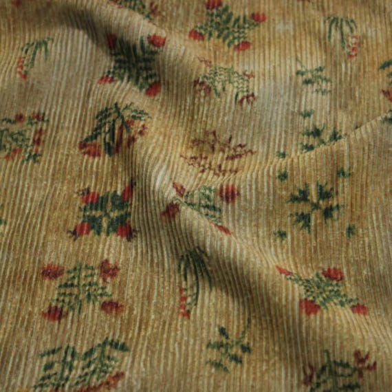 Print corduroy cotton fabric by the yard