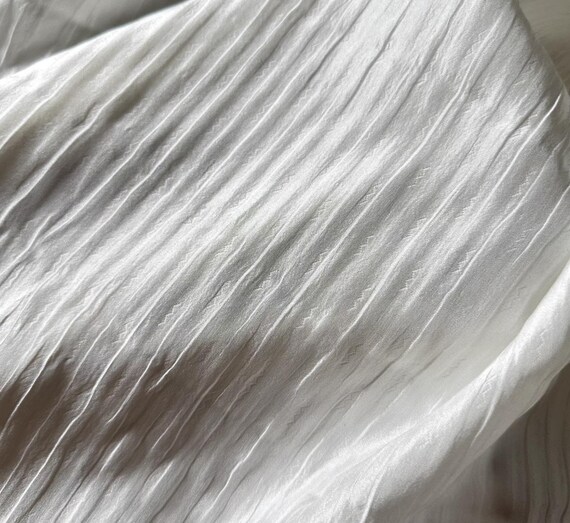 Textured Crinkled Silk fabric by the yard