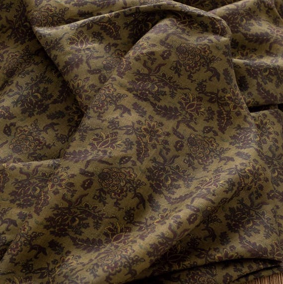 Print linen fabric by the yard