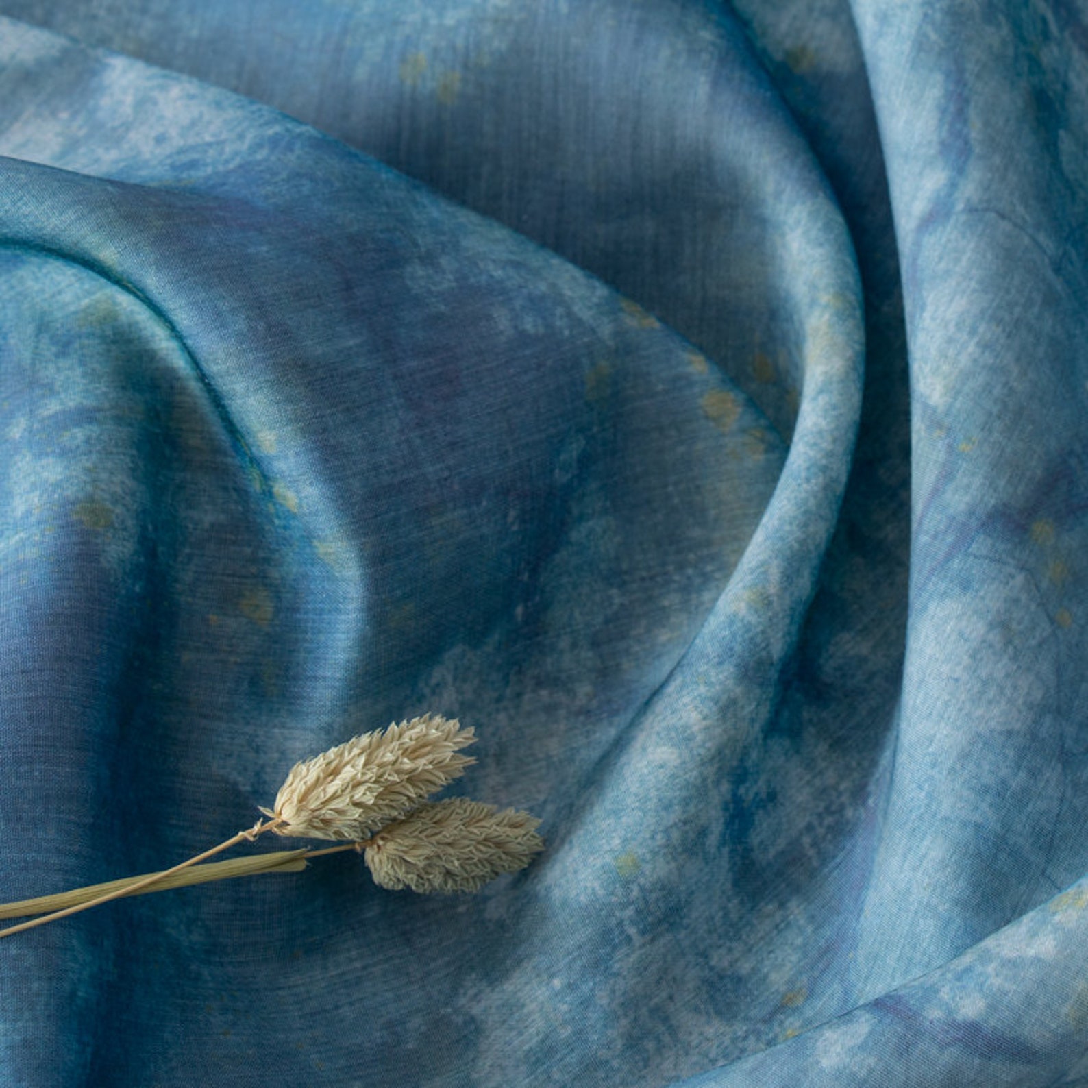 Print Silk linen cotton fabric by the yard Etsy