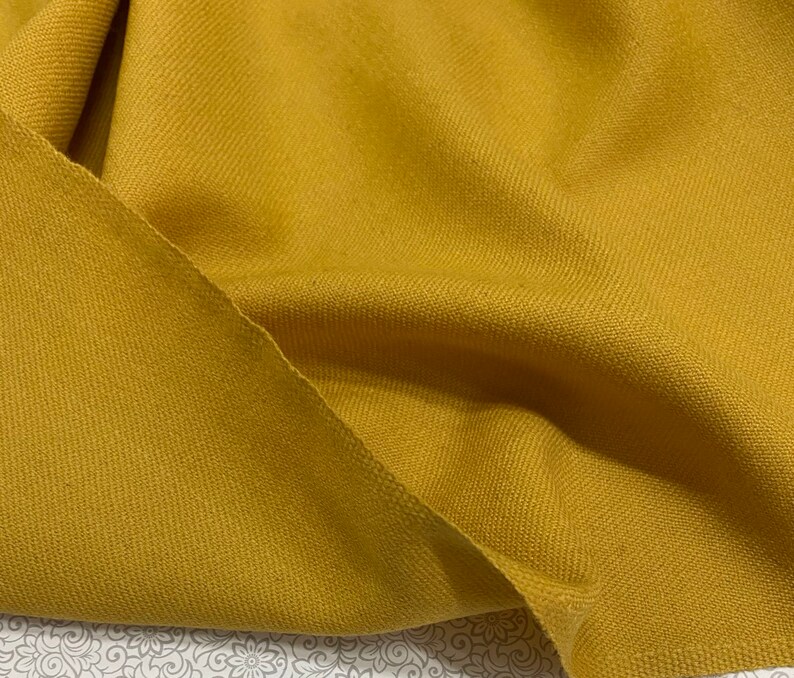 Yellow Wool fabric woolen fabric by the yard Etsy