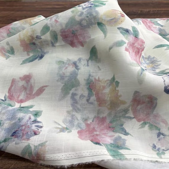 Print ramie fabric by the yard