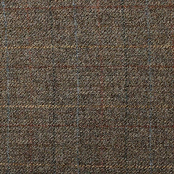 Plaid Wool fabric by the yard
