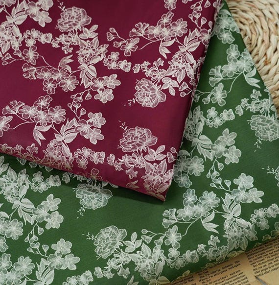 Multi Color Options Jacquard brocade fabric by the yard