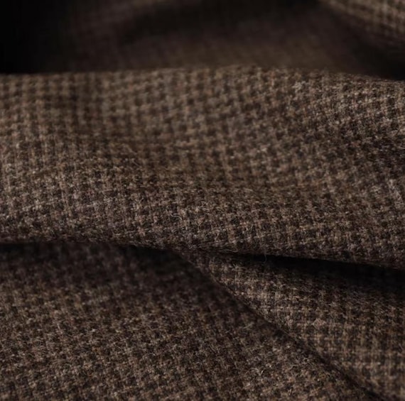 Houndstooth Wool Fabric by the yard