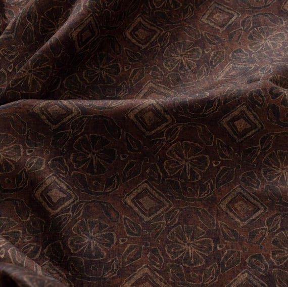 Print linen fabric by the yard