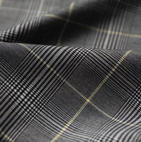 Plaid cotton fabric by the yard