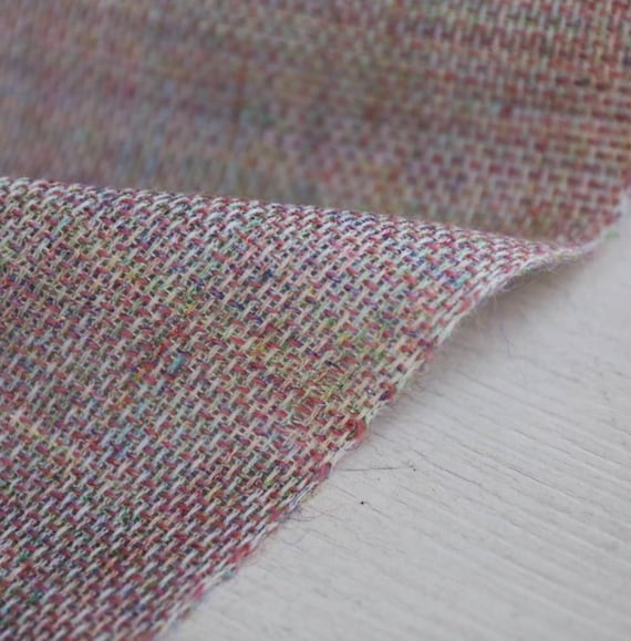 Colorful Tweed Wool fabric by the yard