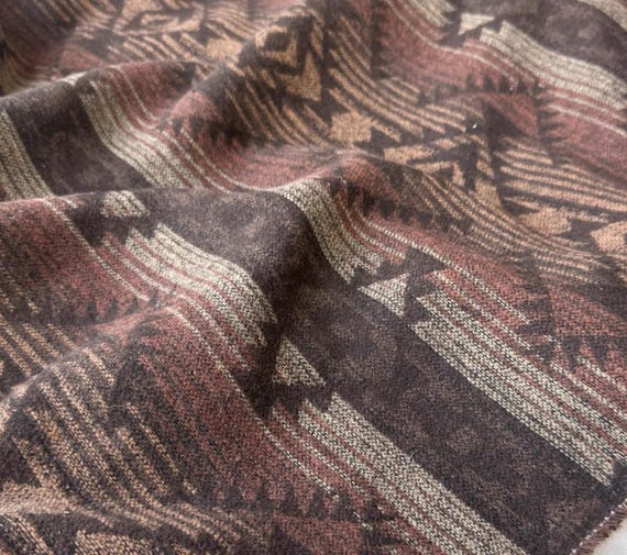 Jacquard wool linen fabric by the yard