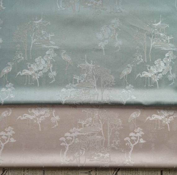 Crane Jacquard brocade fabric by the yard