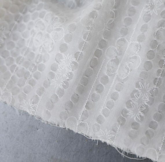 Textured cotton fabric by the yard