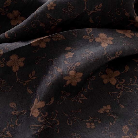 Print linen fabric by the yard