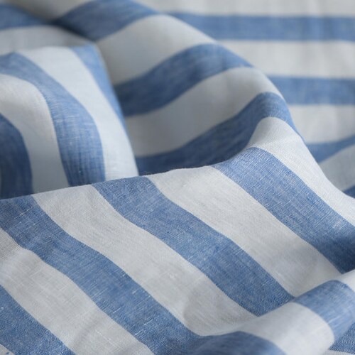 Striped Linen Fabric by the Yard Etsy