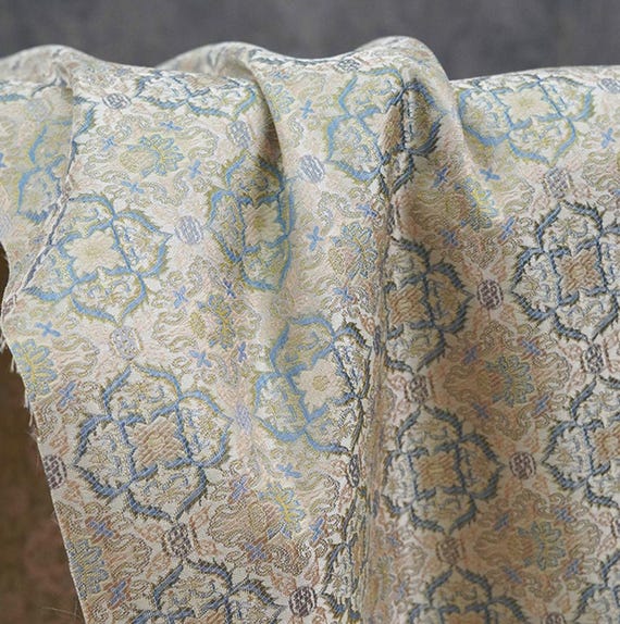 Jacquard brocade fabric by the yard