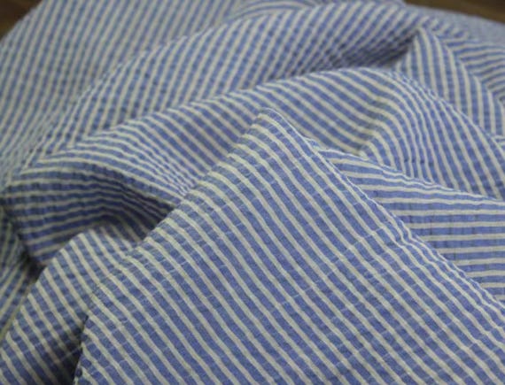 Textured Striped linen fabric by the yard