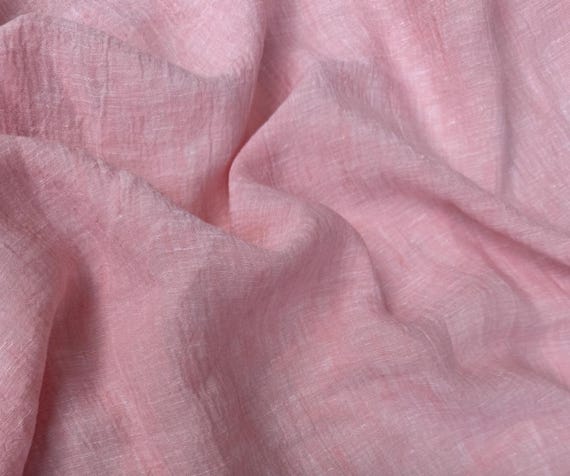 Crinkled Yarn Dyed Hemp fabric by the yard