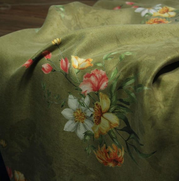 Print cupra fabric, Print cupro fabric by the yard