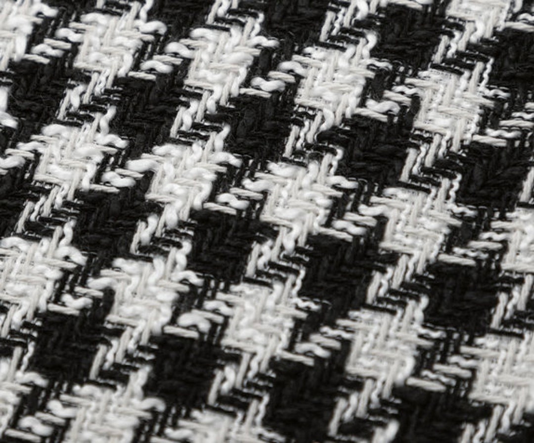 Houndstooth Tweed Fabric by the Yard Etsy