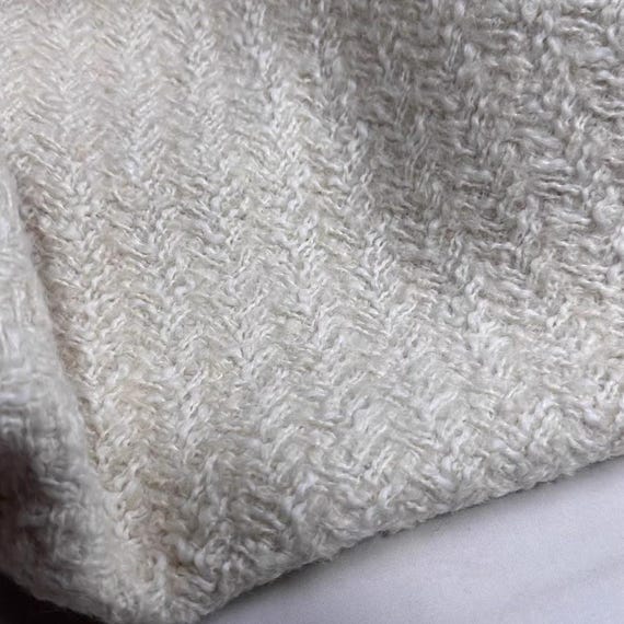 Tweed wool fabric by the yard