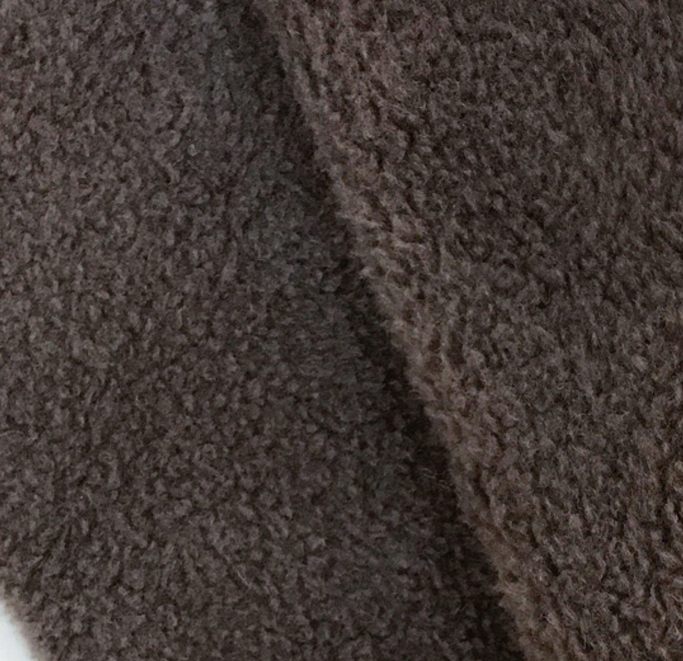 Brown Fused Lambswool fabric by the yard