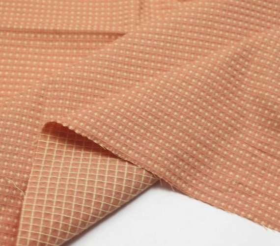 Jacquard linen cotton fabric by the yard