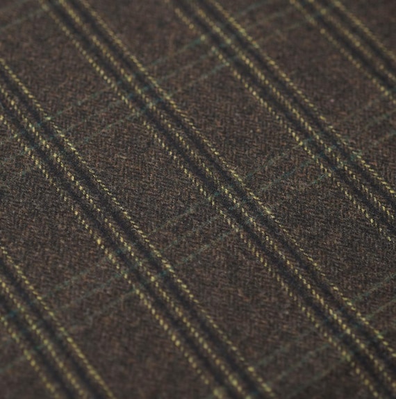 Plaid Wool fabric by the yard