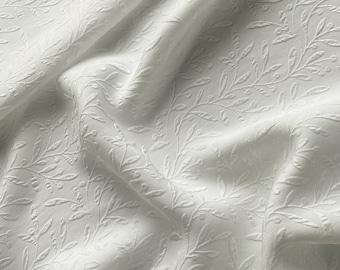 Jacquard embossed silk fabric